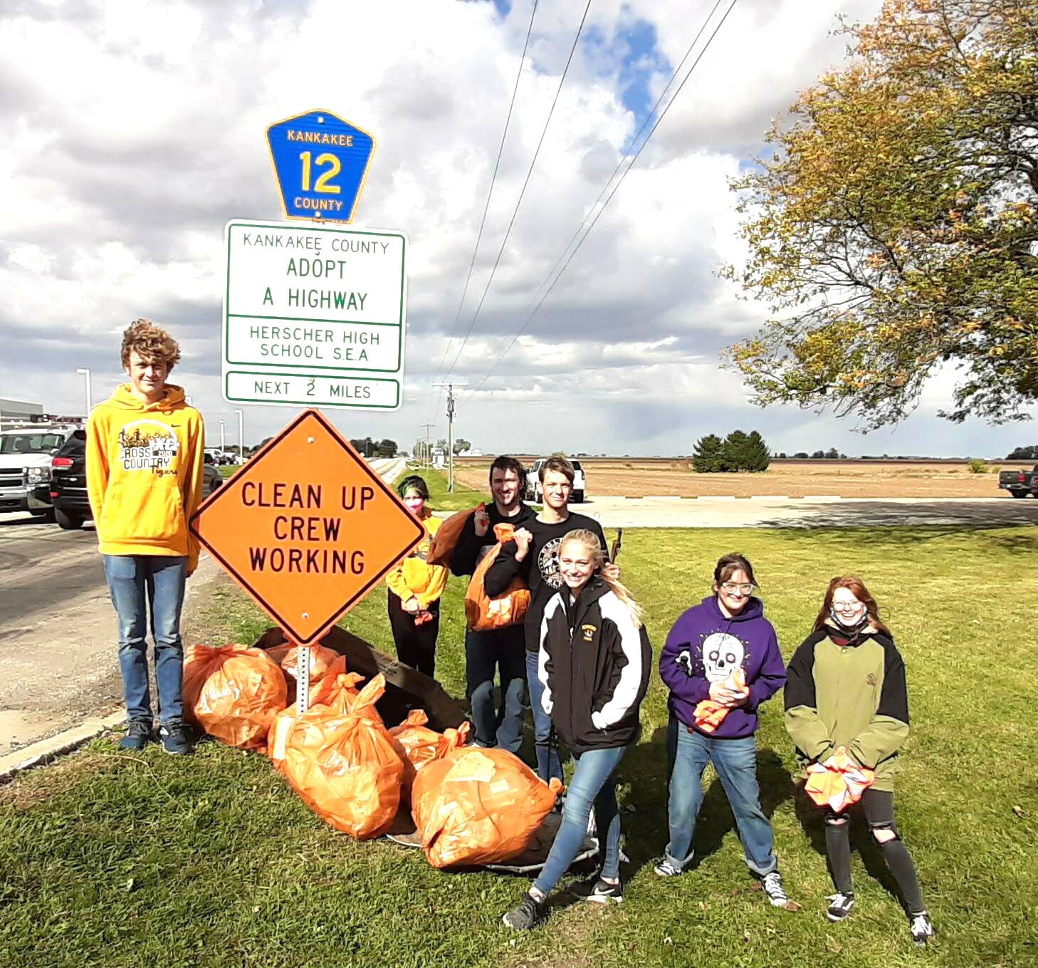 SEA Cleans up Herscher Blacktop